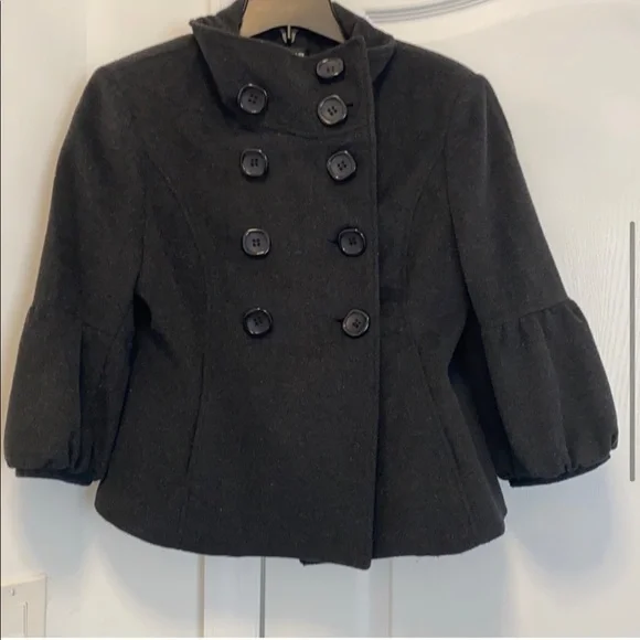 BEBE Pea Coat - Dark Gray - Size Large - Picture 5 of 6